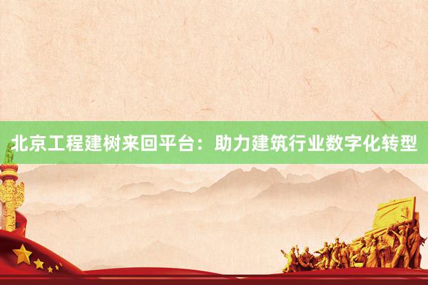 北京工程建树来回平台：助力建筑行业数字化转型